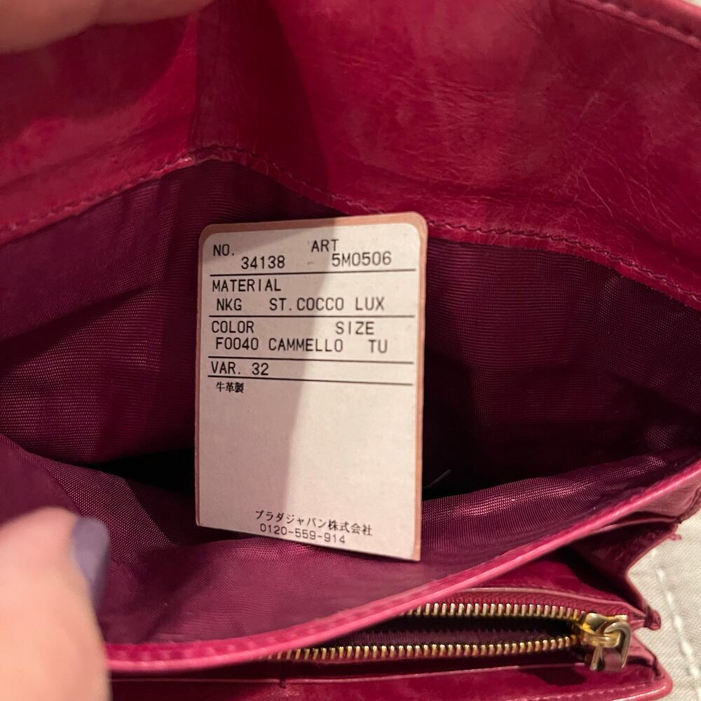 Miu Miu Matalesse Nappa Leather Wallet Red Pink - Picture 9 of 15